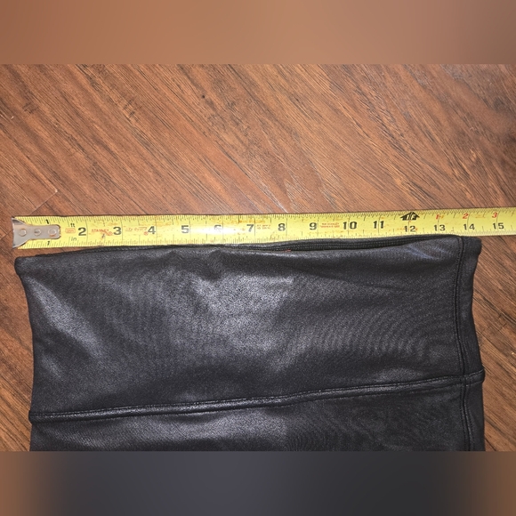 Spanx Black High-Waisted Black Faux Leather Leggings - Picture 7 of 9